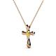 2 - Edena Petite Yellow Sapphire Cross Pendant 