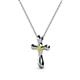 2 - Edena Petite Yellow Diamond Cross Pendant 