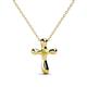 1 - Edena Petite Yellow Diamond Cross Pendant 