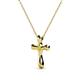 2 - Edena Petite Yellow Diamond Cross Pendant 