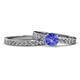 1 - Salana Classic Tanzanite and Diamond Bridal Set Ring 