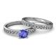 2 - Salana Classic Tanzanite and Diamond Bridal Set Ring 