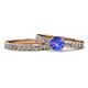 1 - Salana Classic Tanzanite and Diamond Bridal Set Ring 