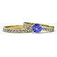 1 - Salana Classic Tanzanite and Diamond Bridal Set Ring 