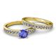 2 - Salana Classic Tanzanite and Diamond Bridal Set Ring 