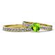 1 - Salana Classic Peridot and Diamond Bridal Set Ring 