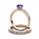 3 - Salana Classic Tanzanite and Diamond Bridal Set Ring 
