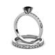 3 - Salana Classic Black and White Diamond Bridal Set Ring 