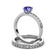 3 - Salana Classic Tanzanite and Diamond Bridal Set Ring 