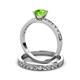 3 - Salana Classic Peridot and Diamond Bridal Set Ring 