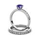 3 - Salana Classic Iolite and Diamond Bridal Set Ring 