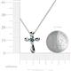 4 - Edena Petite Blue Diamond Cross Pendant 