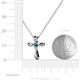 4 - Edena Petite London Blue Topaz Cross Pendant 