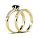 4 - Ronia Classic Blue Sapphire and Diamond Bridal Set Ring 