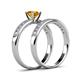 4 - Ronia Classic Citrine and Diamond Bridal Set Ring 