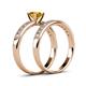 4 - Ronia Classic Citrine and Diamond Bridal Set Ring 