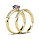 4 - Ronia Classic Iolite and Diamond Bridal Set Ring 