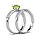 4 - Ronia Classic Peridot and Diamond Bridal Set Ring 