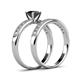 4 - Ronia Classic Black and White Diamond Bridal Set Ring 