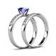4 - Ronia Classic Tanzanite and Diamond Bridal Set Ring 