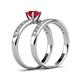 4 - Ronia Classic Ruby and Diamond Bridal Set Ring 
