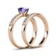 4 - Ronia Classic Tanzanite and Diamond Bridal Set Ring 