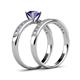 4 - Ronia Classic Iolite and Diamond Bridal Set Ring 