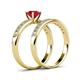4 - Ronia Classic Ruby and Diamond Bridal Set Ring 