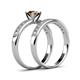 4 - Ronia Classic Smoky Quartz and Diamond Bridal Set Ring 