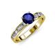 3 - Salana Classic Blue Sapphire and Diamond Engagement Ring 