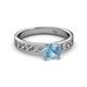 2 - Salana Classic Aquamarine and Diamond Engagement Ring 
