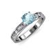 3 - Salana Classic Aquamarine and Diamond Engagement Ring 