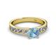 2 - Salana Classic Aquamarine and Diamond Engagement Ring 