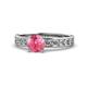 1 - Salana Classic Pink Tourmaline and Diamond Engagement Ring 