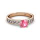 2 - Salana Classic Pink Tourmaline and Diamond Engagement Ring 
