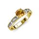 3 - Salana Classic Citrine and Diamond Engagement Ring 
