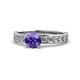 1 - Salana Classic Iolite and Diamond Engagement Ring 