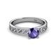 2 - Salana Classic Iolite and Diamond Engagement Ring 