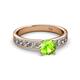 2 - Salana Classic Peridot and Diamond Engagement Ring 