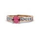 1 - Salana Classic Rhodolite Garnet and Diamond Engagement Ring 