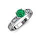 3 - Salana Classic Emerald and Diamond Engagement Ring 