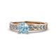 1 - Salana Classic Aquamarine and Diamond Engagement Ring 