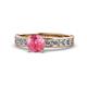 1 - Salana Classic Pink Tourmaline and Diamond Engagement Ring 