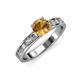3 - Salana Classic Citrine and Diamond Engagement Ring 