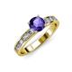 3 - Salana Classic Iolite and Diamond Engagement Ring 