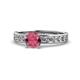 1 - Salana Classic Rhodolite Garnet and Diamond Engagement Ring 