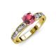 3 - Salana Classic Rhodolite Garnet and Diamond Engagement Ring 
