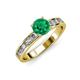 3 - Salana Classic Emerald and Diamond Engagement Ring 