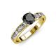3 - Salana Classic Black and White Diamond Engagement Ring 