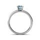 4 - Salana Classic Aquamarine and Diamond Engagement Ring 